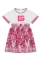 Kids Majolica Print Short-Sleeve Dress
